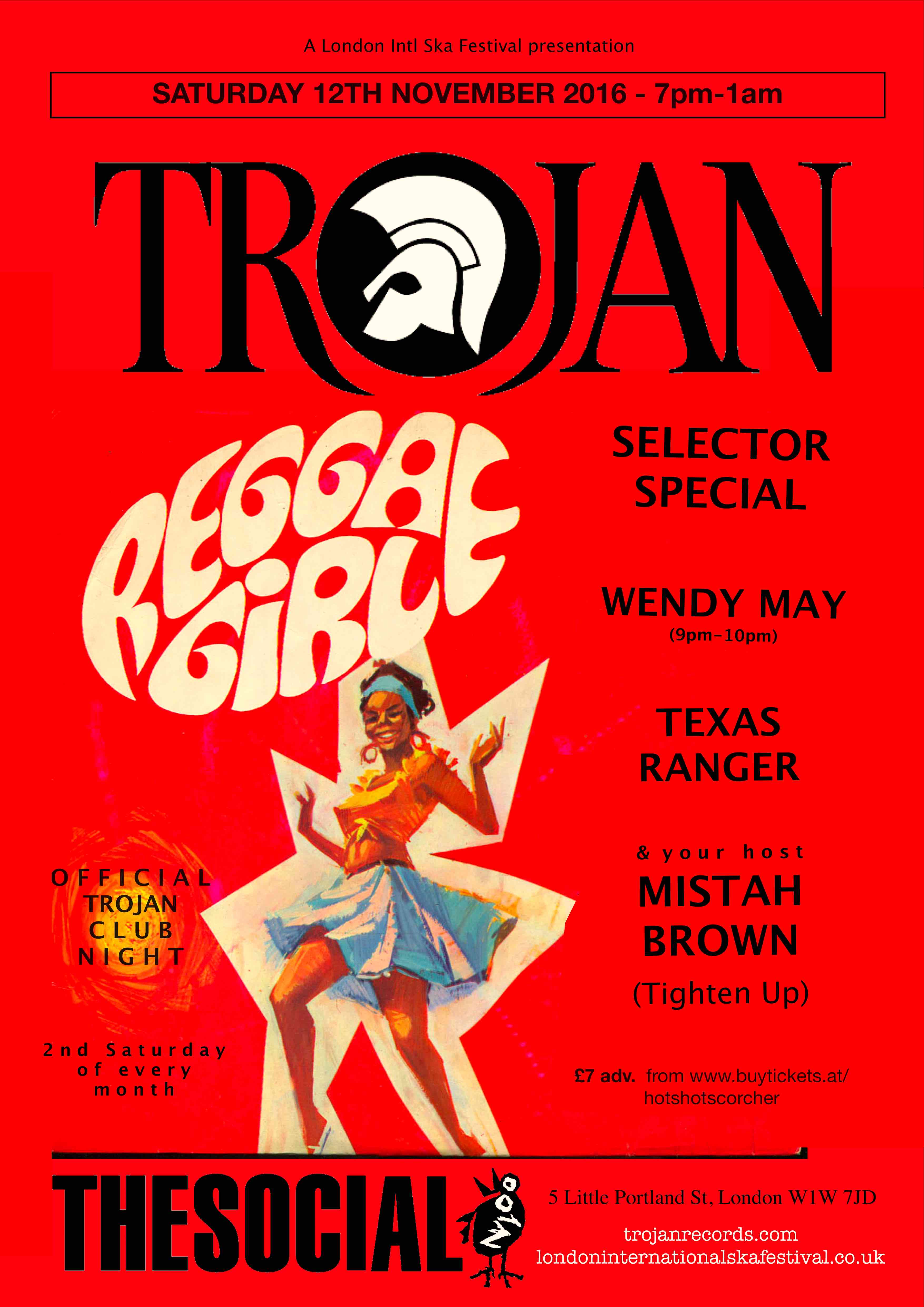 The Official Trojan Records Club Night: Reggae Girl Selecter